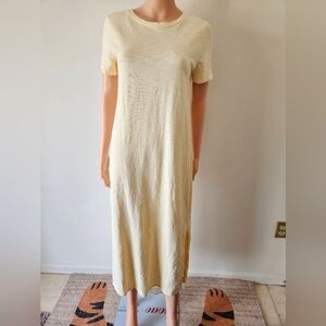Lou & Grey Butter Yellow Midi T-shirt Dress